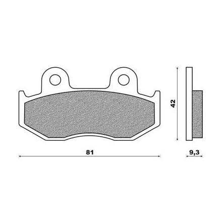 12251 PLAQUETTE DE FREIN NEWFREN POUR HONDA 125 DYLAN AV, 125 SPACY AV, 110 LEAD 2008> (FD0304B MAXISCOOT ORGANIQUE) xxx Info NE