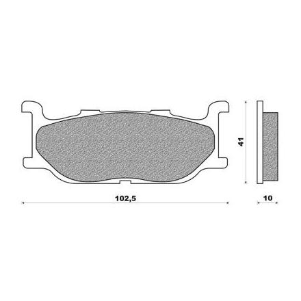 12255 PLAQUETTE DE FREIN NEWFREN POUR YAMAHA 500 TMAX 2001>2003 AV, 400 MAJESTY 2005> AV (FD0183BE MAXISCOOT ORGANIQUE) xxx Info