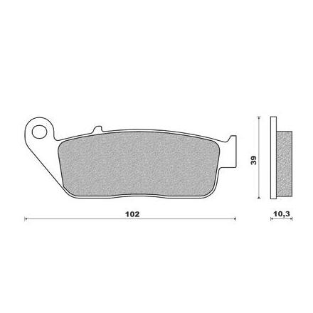 12257 PLAQUETTE DE FREIN NEWFREN POUR YAMAHA 125 XMAX AV 2010>, 125-250 XMAX ABS 2011>-MBK 125 SKYCRUISER AV 2010>, 125-250 SKYC