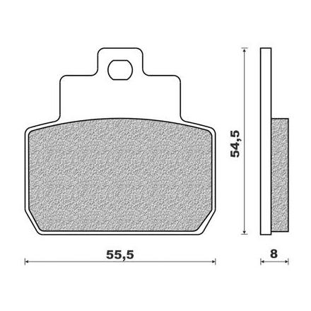 12258 PLAQUETTE DE FREIN NEWFREN POUR PIAGGIO 125 X8 AR (HENGTONG) 2005>, 125 X8 PREMIUM 2006> AR, X9 EVOLUTION (HENGTONG) 2001>