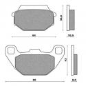 PLAQUETTE DE FREIN NEWFREN POUR KYMCO 50 AGILITY 2014- AV, 125 AGILITY R16 2008-2012 AV, PEOPLE 2007- AV - SYM 125 JOYRIDE 2001-