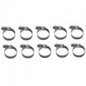 COLLIER DE SERRAGE METAL A CREMAILLERE 16x25mm (SACHET DE 10 PIECES) LARGEUR 9mm -SELECTION P2R-