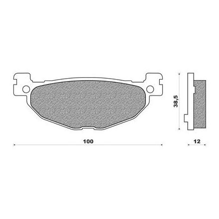 11689 PLAQUETTE DE FREIN NEWFREN POUR YAMAHA 500 TMAX 2004> AR, MAJESTY 400 2004>AR (FD0378BE MAXISCOOT ORGANIQUE) xxx Info NEWF