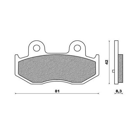 11674 PLAQUETTE DE FREIN NEWFREN POUR SUZUKI 250 BURGMAN 2004>2006, 400 BURGMAN 2001>2006 AR (FD0326B MAXISCOOT ORGANIQUE) xxx I