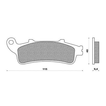 11678 PLAQUETTE DE FREIN NEWFREN POUR HONDA 125 PANTHEON 1998>2002 AV, 250 FORESIGHT 2000> AV, FORZA 2000>2004 AV (FD0255B MAXIS