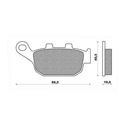 11679 PLAQUETTE DE FREIN NEWFREN POUR HONDA 125 PANTHEON 2003> AR, 250 FORESIGHT 2000> AR (FD0136B MAXISCOOT ORGANIQUE) xxx Info