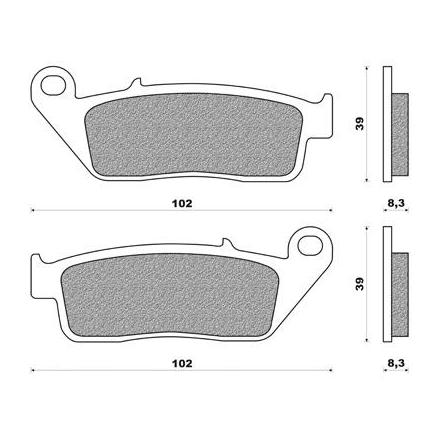 11664 PLAQUETTE DE FREIN NEWFREN POUR HONDA 125 FORZA AV-BMW 600 C SPORT AV-SUZUKI 650 BURGMAN 2002> AV (FD0132SE MAXISCOOT MET