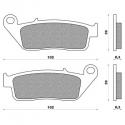 PLAQUETTE DE FREIN NEWFREN POUR KAWASAKI 750 Z 2007-2011 AV, 800 Z 2015-2016 AV - TRIUMPH 675 STREET TRIPLE 2008-2015 AV (L 39m