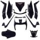 148427 CARROSSERIE-CARENAGE MAXISCOOTER ADAPTABLE YAMAHA 125 XMAX 2006>2009-MBK 125 SKYCRUISER 2006>2009 NOIR BRILLANT (KIT 11 P