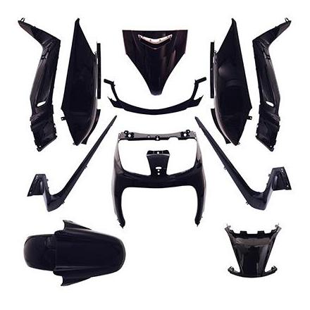 148427 CARROSSERIE-CARENAGE MAXISCOOTER ADAPTABLE YAMAHA 125 XMAX 2006>2009-MBK 125 SKYCRUISER 2006>2009 NOIR BRILLANT (KIT 11 P