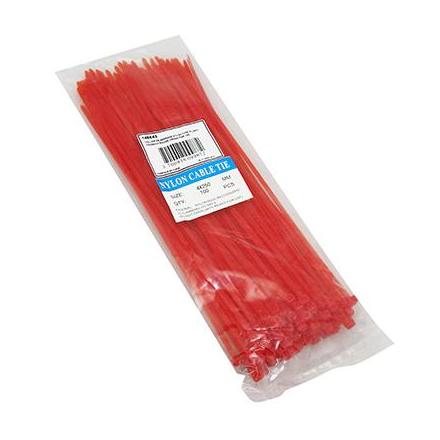 148643 COLLIER DE SERRAGE NYLON TYPE RILSAN 3,6x250mm ROUGE (VENDU PAR 100) xxx Info P2R (Motorisé) 