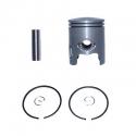 PISTON SCOOT ADAPTABLE MBK 50 BOOSTER 1990-1998, STUNT-YAMAHA 50 BWS 1990-1998, SLIDER (CALOTTE BOMBEE - DIAM 40 - 2 SEGMENTS 1,