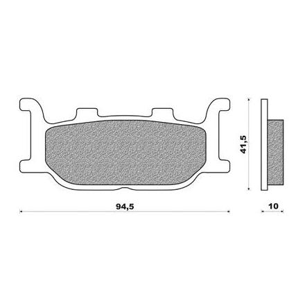 1219 PLAQUETTE DE FREIN NEWFREN POUR YAMAHA 500 TMAX 2004>2007 AV, 250-400 MAJESTY 2001> AV (FD0205SE MAXISCOOT METAL FRITTE) xx