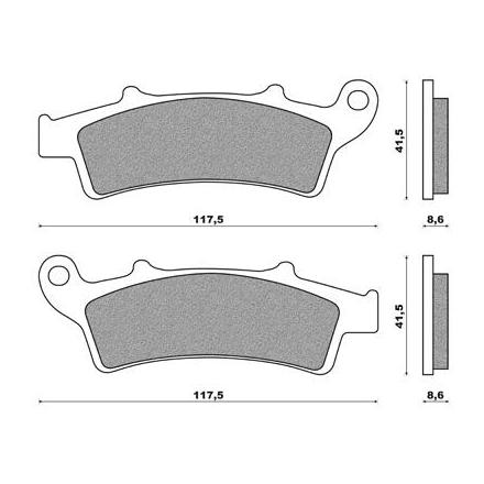 1220 PLAQUETTE DE FREIN NEWFREN POUR APRILIA 125-250-500 ATLANTIC AV, 125-250 SCARABEO AV, 125 LEONARDO AV-MALAGUTI 250-400 MADI