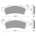 PLAQUETTE DE FREIN NEWFREN POUR APRILIA 125 SCARABEO 2004-2006 AV, 125 ATLANTIC 2003-2012 AV - KYMCO 125 DOWNTOWN 2016- AV, 125 