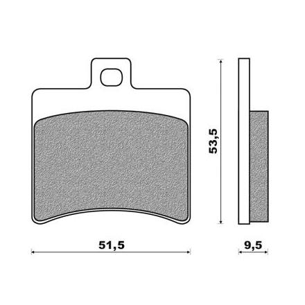 1228 PLAQUETTE DE FREIN NEWFREN POUR APRILIA 125-250-500 ATLANTIC AR, 125-250-400-500 SCARABEO AR, 125-250 SPORT CITY AR-MALAGUT