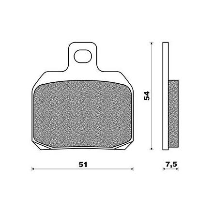 1235 PLAQUETTE DE FREIN NEWFREN POUR YAMAHA 125 XMAX AR, 125 MAJESTY AR-MBK 125 SKYCRUISER AR, 125 SKYLINER AR-PIAGGIO 125 X9 AR