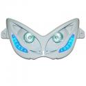 DOUBLE OPTIQUE REPLAY RR8 POUR MBK 50 NITRO 1997-2012-YAMAHA 50 AEROX 1997-2012 BLANC AVEC LEDS BLEU