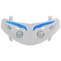 DOUBLE OPTIQUE REPLAY RR8 POUR PEUGEOT 50 SPEEDFIGHT-II BLANC AVEC LEDS BLEU **