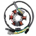 STATOR ALLUMAGE 50 A BOITE ADAPTABLE DERBI 50 SENDA, GPR - GILERA 50 SMT, RCR (60W AVEC CAPTEUR ET SANS PLATINE) -P2R-