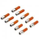 AMPOULE-LAMPE 12V 21W NORME H21 CULOT BAY9S TEMOIN ERGOTS DECALES 120° ORANGE (CLIGNOTANT) (BOITE DE 10) -P2R-