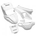 CARROSSERIE SCOOT REPLAY DESIGN POUR MBK 50 BOOSTER 2004--YAMAHA 50 BWS 2004- BLANC BRILLANT (KIT 7 PIECES)