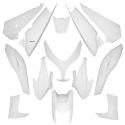 CARROSSERIE-CARENAGE MAXISCOOTER ADAPTABLE YAMAHA 500 TMAX 2008-2011 BLANC BRILLANT (KIT 13 PIECES) -P2R-