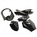 CARROSSERIE-CARENAGE SCOOT ADAPTABLE PEUGEOT 50 VIVACITY 1998-2007 NOIR BRILLANT (KIT 6 PIECES) -P2R-