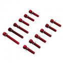 VIS DE CARTER REPLAY ALU POUR MBK 50 BOOSTER-YAMAHA 50 BWS ROUGE 6X25-40-45 (KIT DE 12)