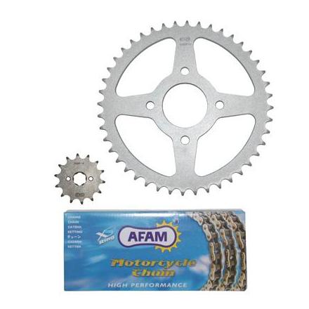 32054 KIT CHAINE ADAPTABLE HONDA 125 VARADERO 2000>2012 520 14x44 (DEMULTIPLICATION ORIGINE) -AFAM- xxx Info AFAM 