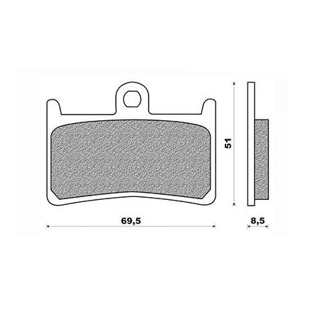 20282 PLAQUETTE DE FREIN NEWFREN POUR YAMAHA 500 TMAX 2008> AR, 500 TMAX ABS 2008> AR (FD0190BE MAXISCOOT ORGANIQUE) xxx Info NE