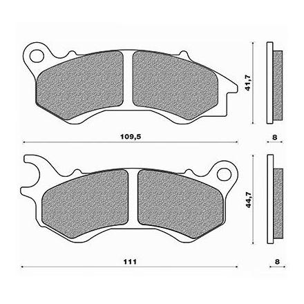 20273 PLAQUETTE DE FREIN NEWFREN POUR HONDA 125 PCX 2009> AV, 110 LEAD AV 1986> (FD0467B MAXISCOOT ORGANIQUE) xxx Info NEWFREN 