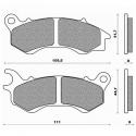 PLAQUETTE DE FREIN NEWFREN POUR HONDA 125 PCX 2009- AV, 50 VISION 2010-2016 AV - KYMCO 125 AGILITY 2016- AV, 125 PEOPLE 125 2016