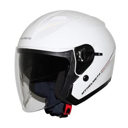 35392 CASQUE JET MT BOULEVARD SV DOUBLE ECRANS BLANC BRILLANT M xxx Info MT 