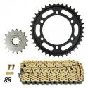 KIT CHAINE ADAPTABLE YAMAHA 1670 MT01 2005-2012, MT01 S 2009 530 17x39 (DIAM COURONNE 110-130-10.25) (DEMULTIPLICATION ORIGI