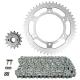 160469 KIT CHAINE ADAPTABLE HONDA 600 XL V TRANSALP 1987>1988 525 15x47 (DIAM COURONNE 130-150-10.5) (DEMULTIPLICATION ORIGI