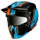 163071 CASQUE TRIAL MT STREETFIGHTER SV DOUBLE ECRANS TRANSFORMABLE AVEC MENTONNIERE AMOVIBLE ORANGE FLUO-BLEU-NOIR BRILLANT S