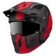 163112 CASQUE TRIAL MT STREETFIGHTER SV DOUBLE ECRANS TRANSFORMABLE AVEC MENTONNIERE AMOVIBLE ROUGE-NOIR MAT S xxx Info 