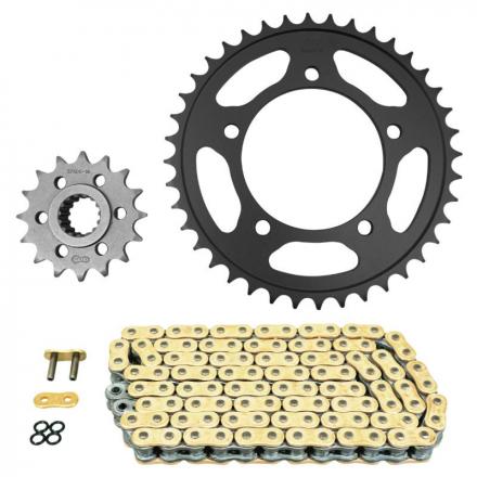 167815 KIT CHAINE ADAPTABLE APRILIA 1200 DORSODURO 2011>2014 525 16x40 (DIAM COURONNE 100-120-10.25) (DEMULTIPLICATION ORIGI