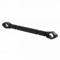 BARRE DE RENFORT GUIDON MOTO AVOC ALU NOIR REGLABLE 224mm A 280mm POUR GUIDON DIAM 22mm