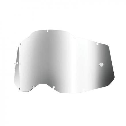 178917 ECRAN MASQUE-LUNETTES CROSS 100% ADULTE STRATA 2 MIROIR-IRIDIUM ARGENT ANTI-BUEE-ANTI-RAYURES 2 Général | Fp-moto.com