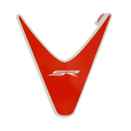 152818 AUTOCOLLANT-STICKER-DECOR FACE AVANT CENTRAL ORIGINE PIAGGIO APRILIA 50 SR 2018> BLANC 544-ROUGE 885-A -2H002294000A1- 2