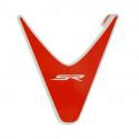 AUTOCOLLANT-STICKER-DECOR FACE AVANT CENTRAL ORIGINE PIAGGIO APRILIA 50 SR 2018> BLANC 544-ROUGE 885-A -2H002294000A1-