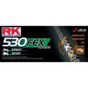 CHAINE RK 530FEX RX'RING SUPER RENFORCEE 94 MAILLONS avec Rivet Creux.