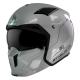 203012 CASQUE TRIAL MT STREETFIGHTER SV UNI ARGENT BRILLANT L SIMPLE ECRAN DARK TRANSFORMABLE AVEC MENTONNIERE AMOVIBLE (LIVRE 