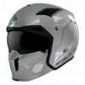 CASQUE TRIAL MT STREETFIGHTER SV UNI ARGENT BRILLANT L SIMPLE ECRAN DARK TRANSFORMABLE AVEC MENTONNIERE AMOVIBLE (LIVRE AVEC UN