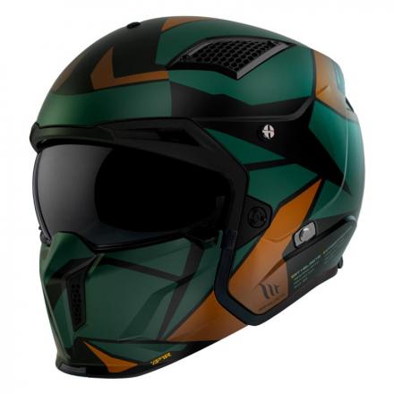 203017 CASQUE TRIAL MT STREETFIGHTER SV P1R VERT BRILLANT M SIMPLE ECRAN DARK TRANSFORMABLE AVEC MENTONNIERE AMOVIBLE (LIVRE A