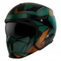 CASQUE TRIAL MT STREETFIGHTER SV P1R VERT BRILLANT M SIMPLE ECRAN DARK TRANSFORMABLE AVEC MENTONNIERE AMOVIBLE (LIVRE AVEC UN 