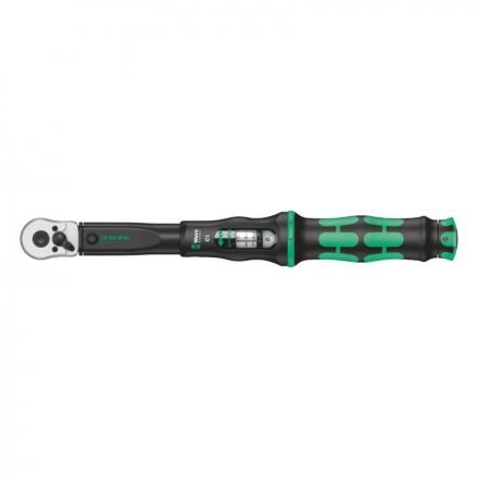 202279 CLE DYNAMOMETRIQUE WERA CLICK TORQUE C1 CARRE 1-2 SERRAGE DE 10 A 50 Nm NOIR-VERT (VENDU A L'UNITE) -MARQUE ALLEMANDE PO