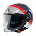 CASQUE JET MT VIALE SV 68 UNIT DOUBLE ECRANS BLEU MAT S (ECE 22.06)